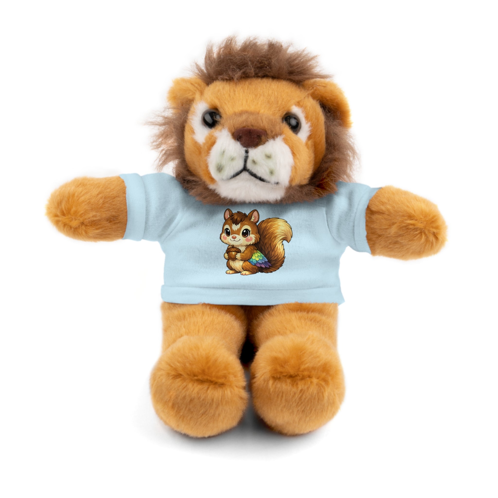 Cute Squirrel Plush Teddy with Graphic Tee — Adorable Stuffed Animal Gift