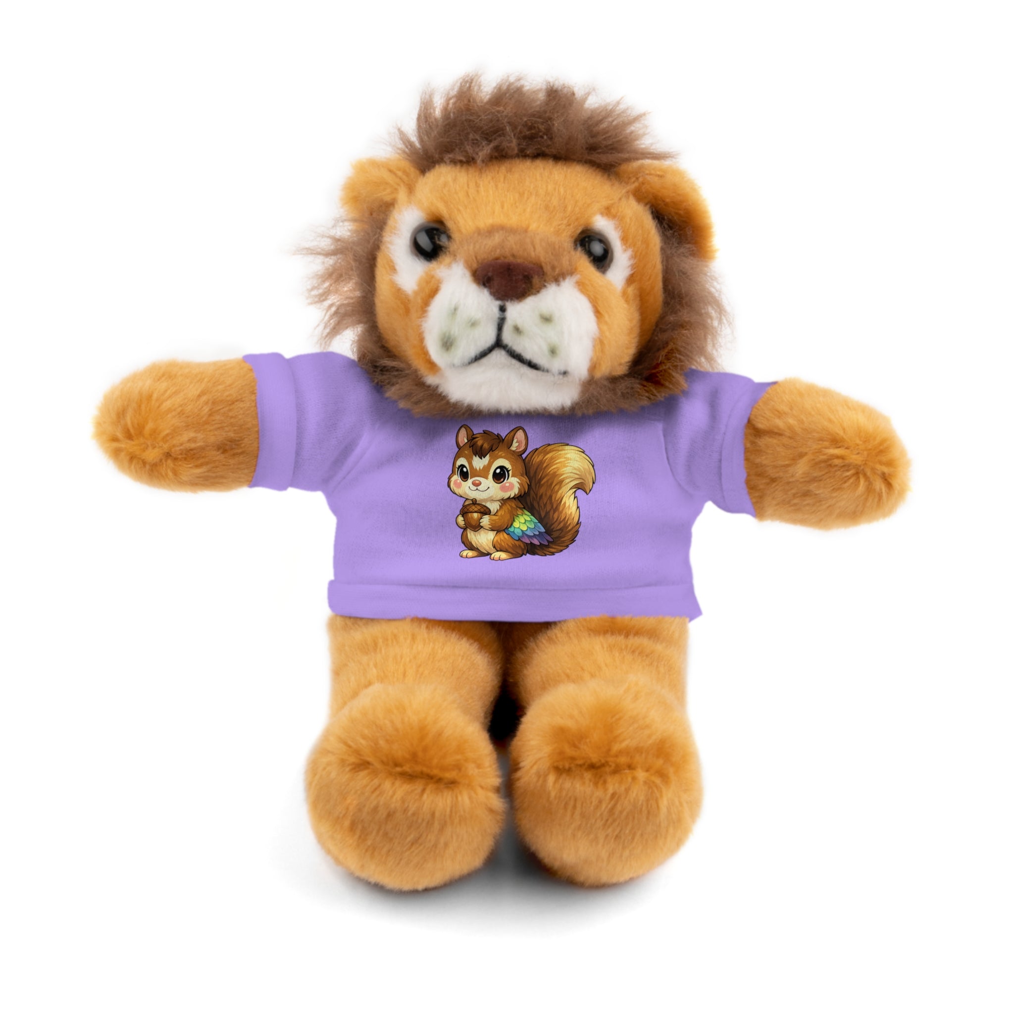 Cute Squirrel Plush Teddy with Graphic Tee — Adorable Stuffed Animal Gift