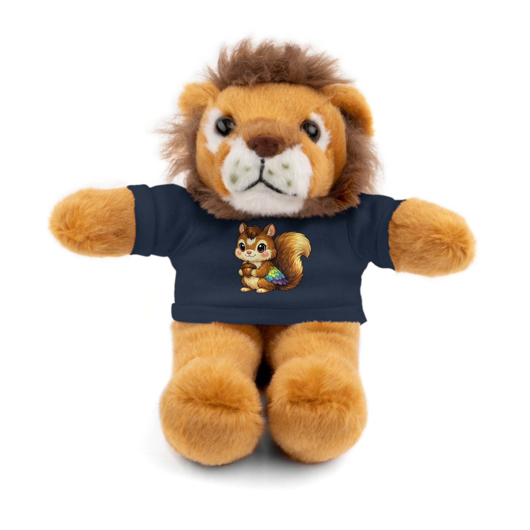 Cute Squirrel Plush Teddy with Graphic Tee — Adorable Stuffed Animal Gift