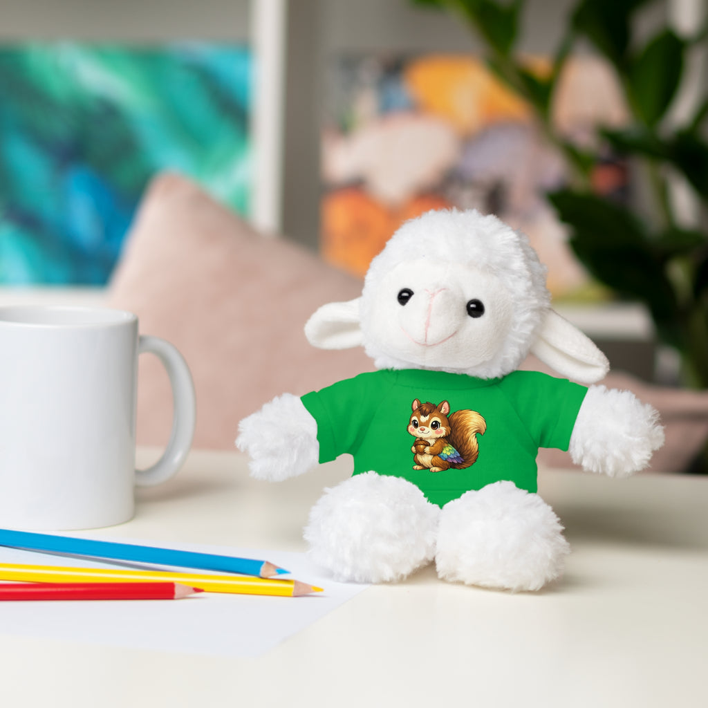 Cute Squirrel Plush Teddy with Graphic Tee — Adorable Stuffed Animal Gift
