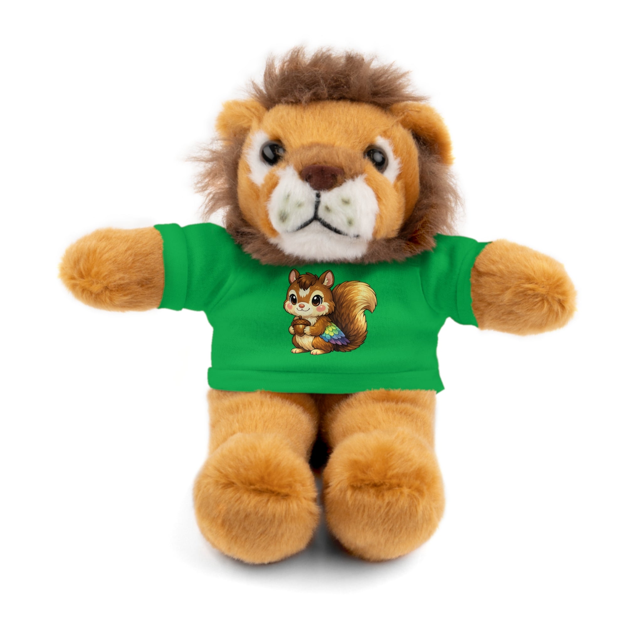 Cute Squirrel Plush Teddy with Graphic Tee — Adorable Stuffed Animal Gift