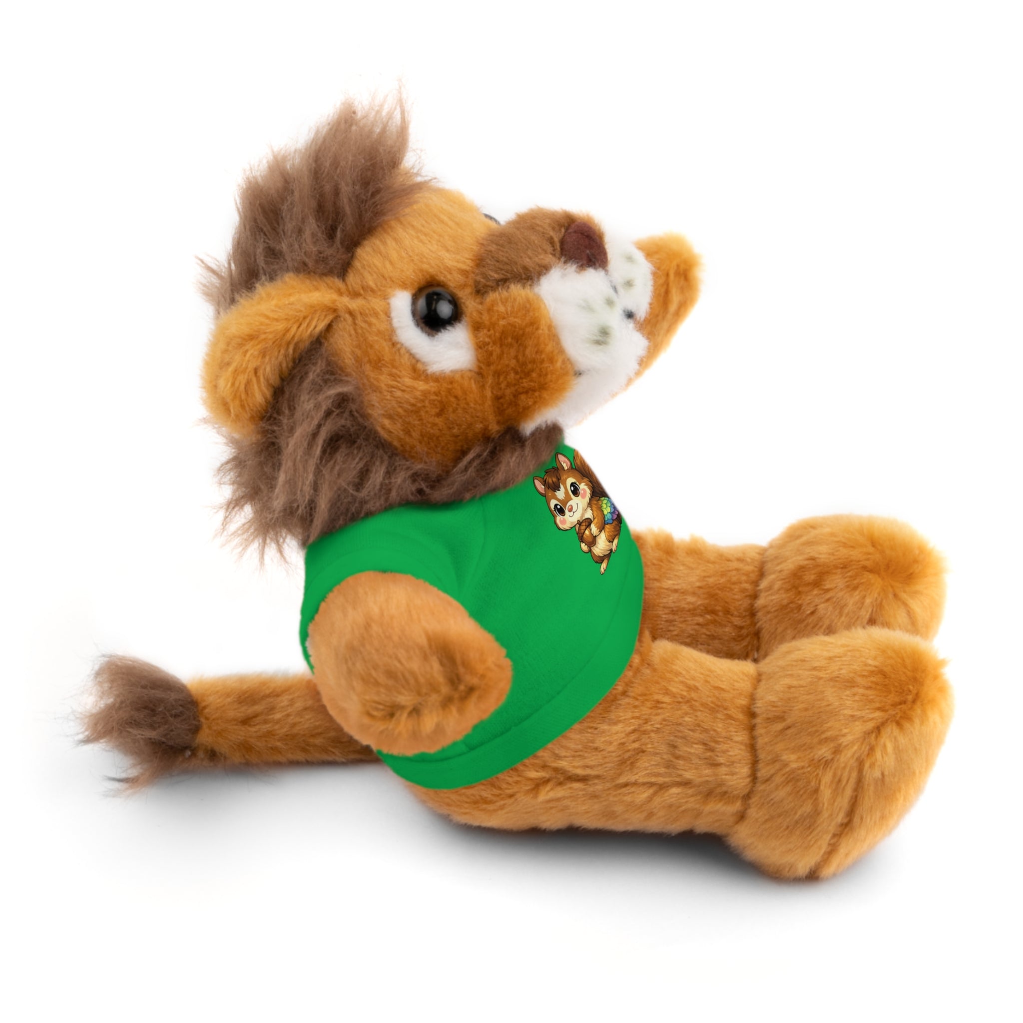 Cute Squirrel Plush Teddy with Graphic Tee — Adorable Stuffed Animal Gift