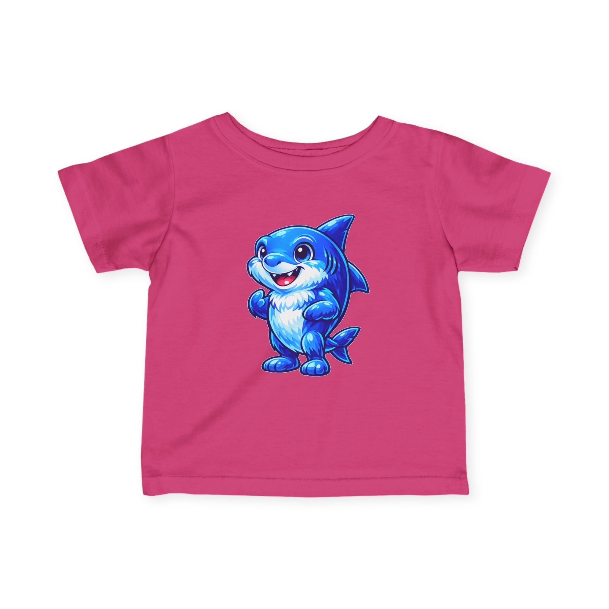 Baby Shark Graphic Tee – Cute Blue Cartoon Shark Infant T-Shirt