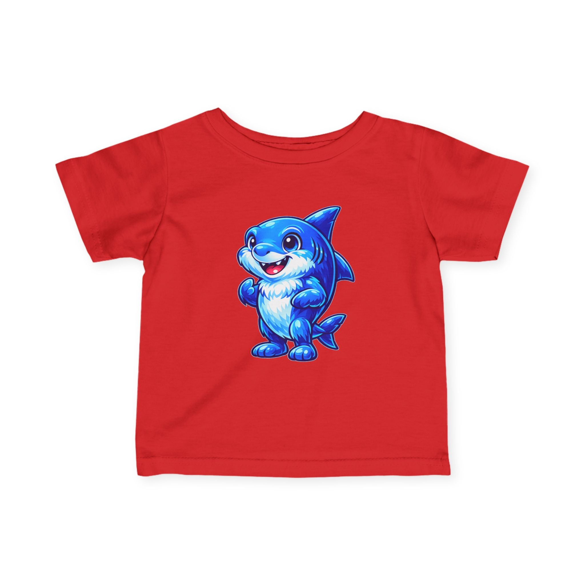 Baby Shark Graphic Tee – Cute Blue Cartoon Shark Infant T-Shirt