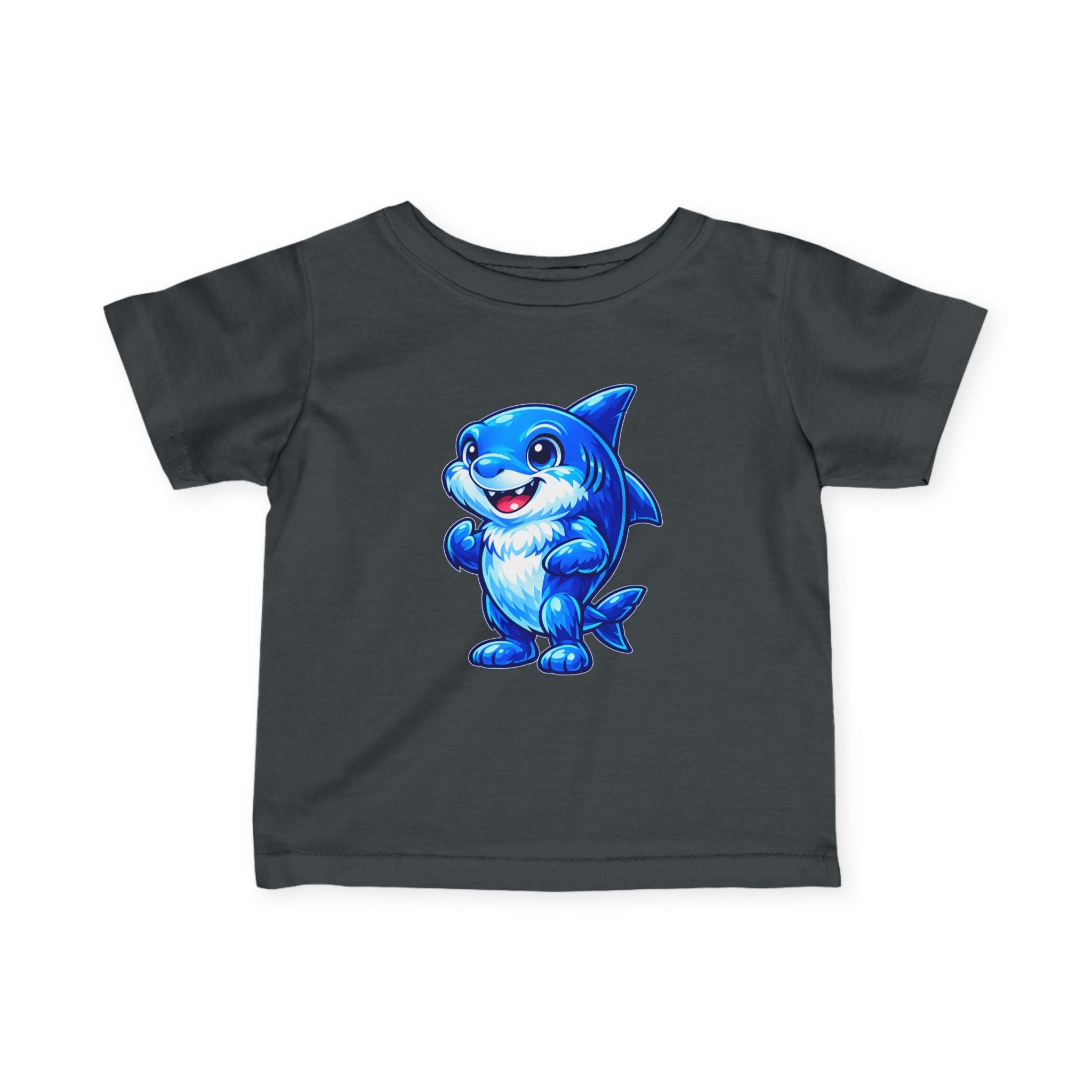 Baby Shark Graphic Tee – Cute Blue Cartoon Shark Infant T-Shirt