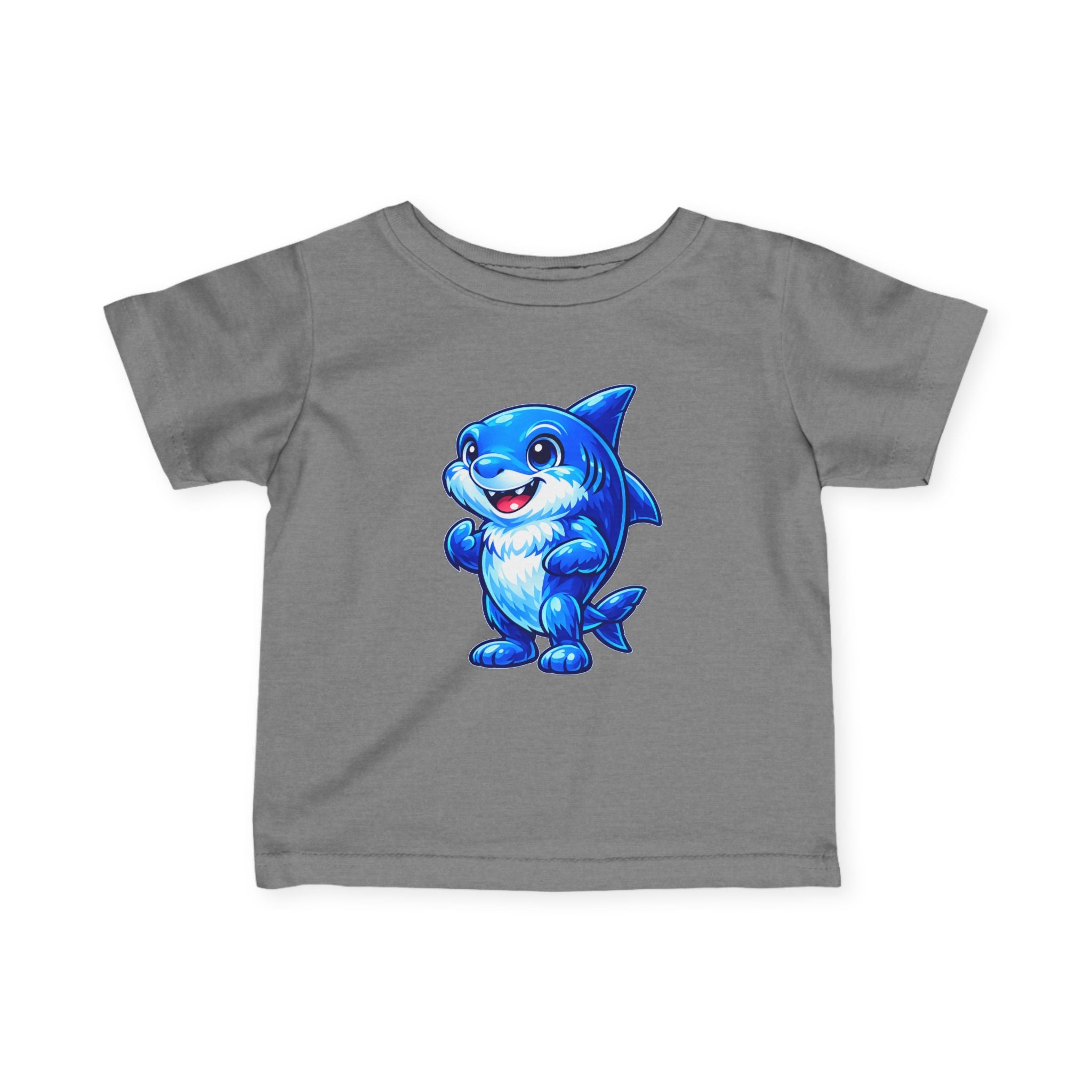 Baby Shark Graphic Tee – Cute Blue Cartoon Shark Infant T-Shirt