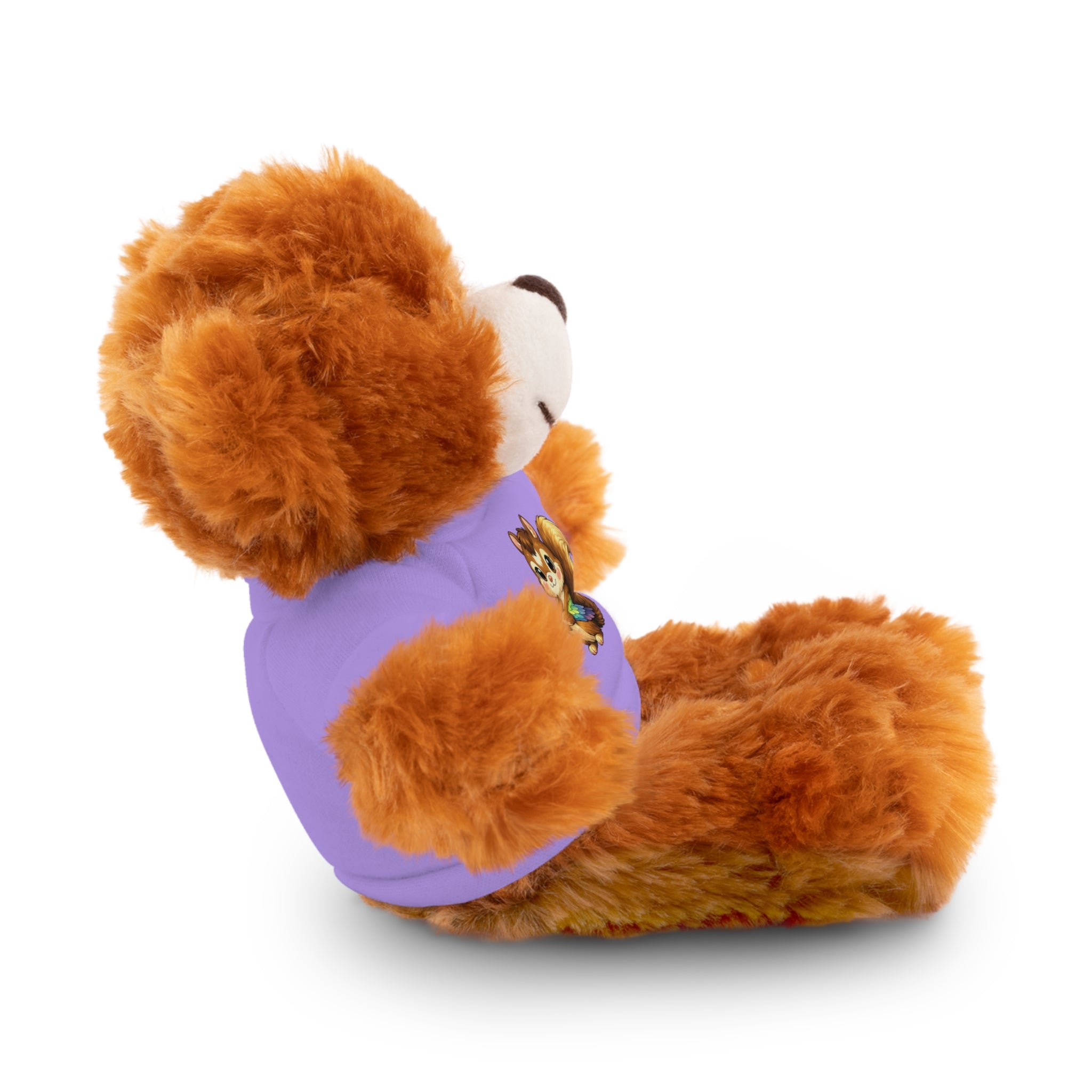 Cute Squirrel Plush Teddy with Graphic Tee — Adorable Stuffed Animal Gift