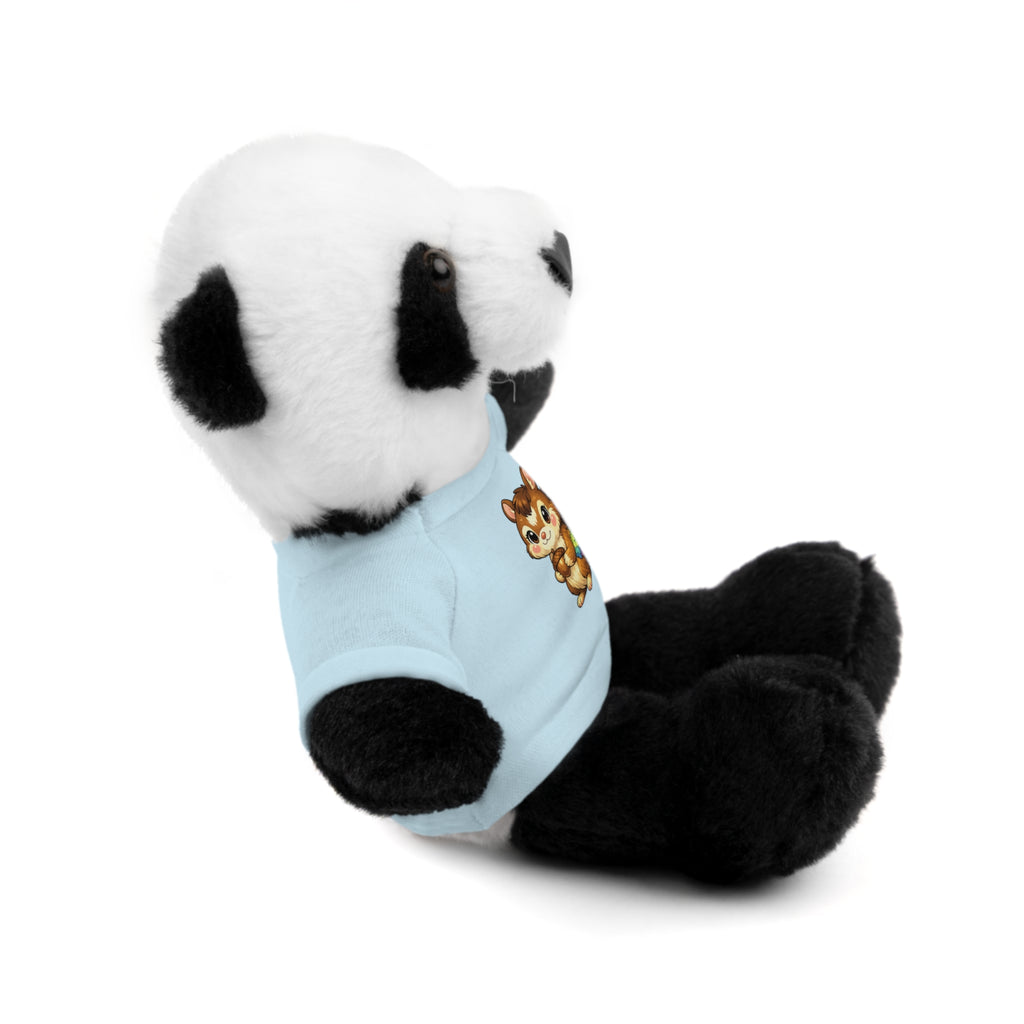 Cute Squirrel Plush Teddy with Graphic Tee — Adorable Stuffed Animal Gift
