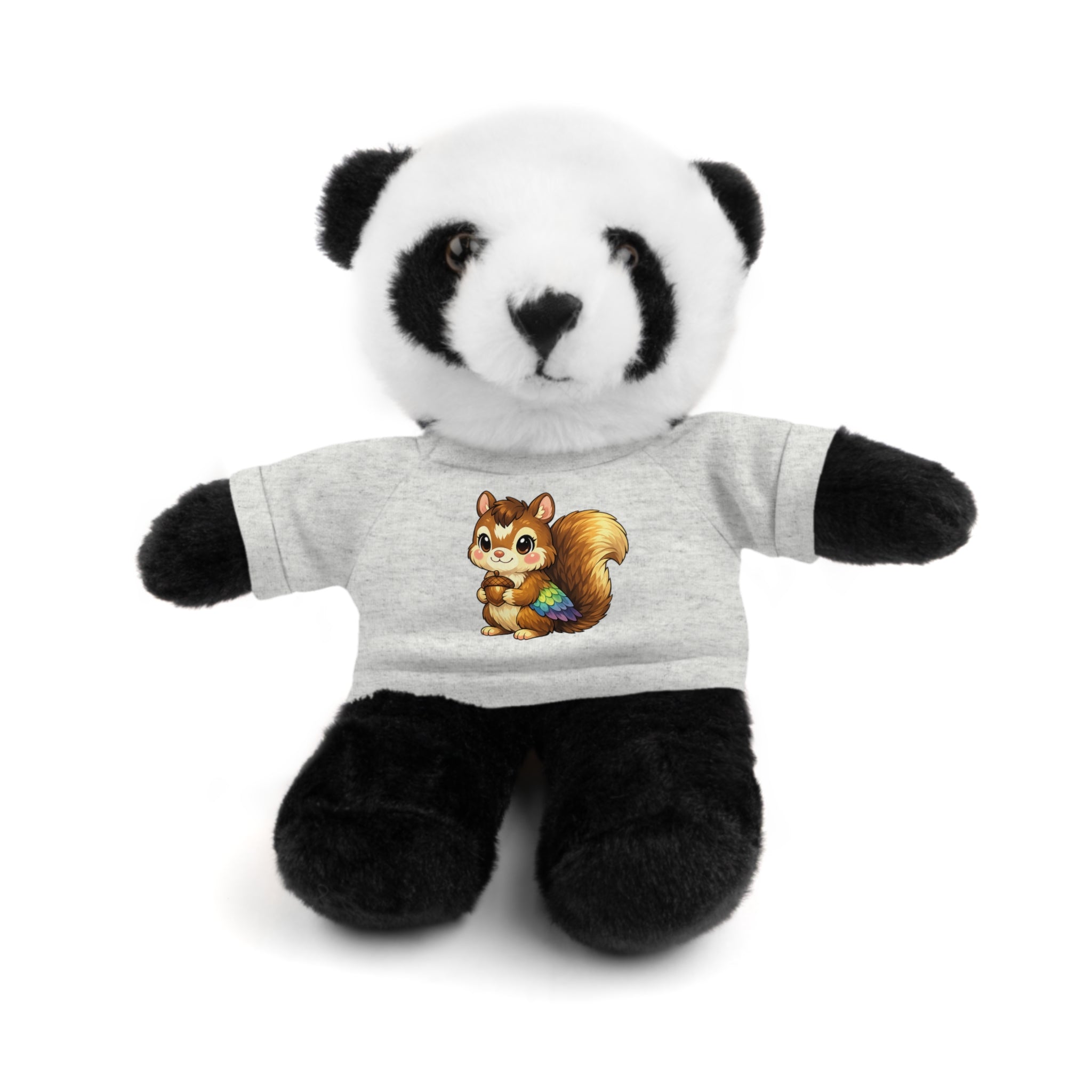 Cute Squirrel Plush Teddy with Graphic Tee — Adorable Stuffed Animal Gift