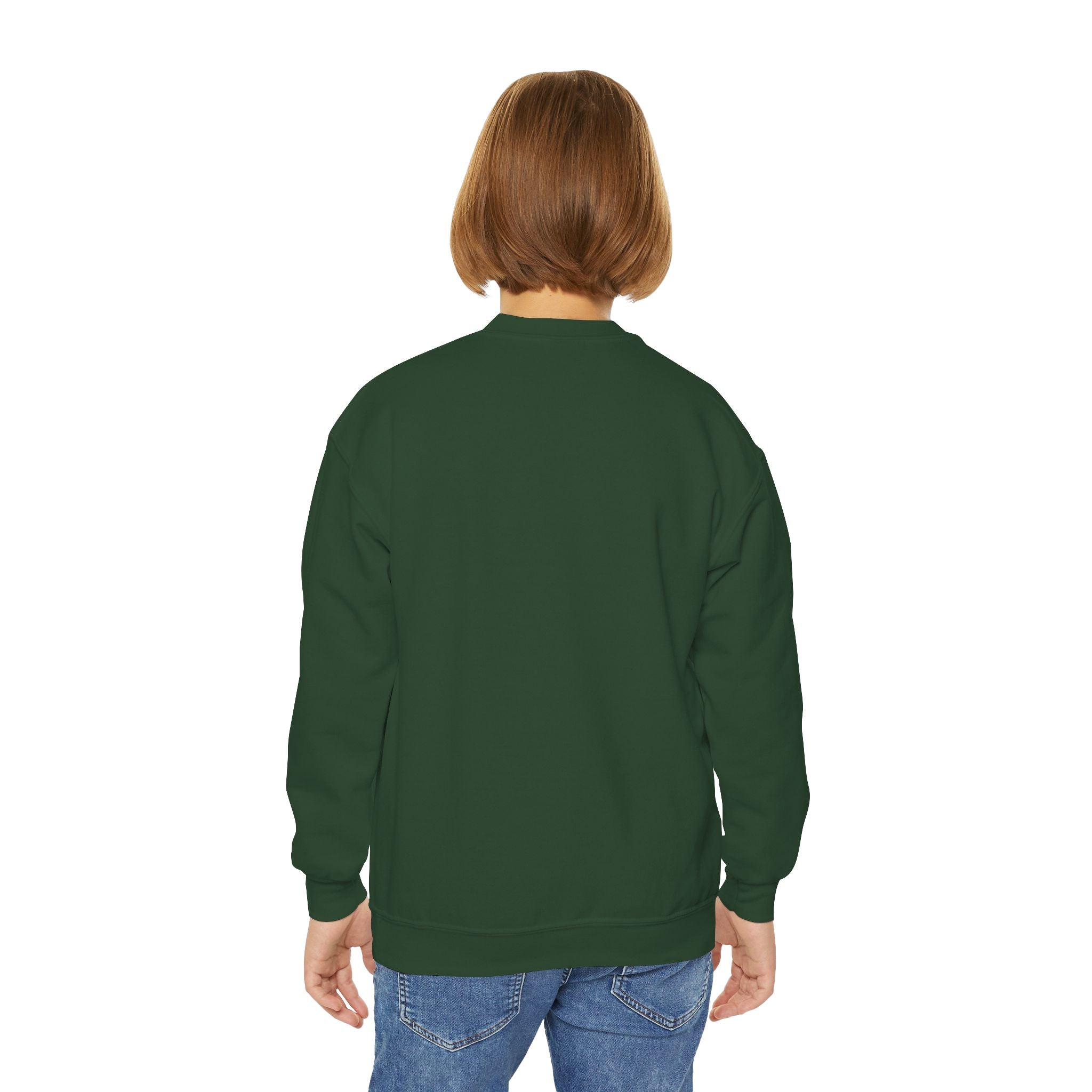 Yellow Daisy Girl Youth Sweatshirt — Cute Retro Floral Graphic Crewneck