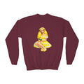 Yellow Daisy Girl Youth Sweatshirt — Cute Retro Floral Graphic Crewneck