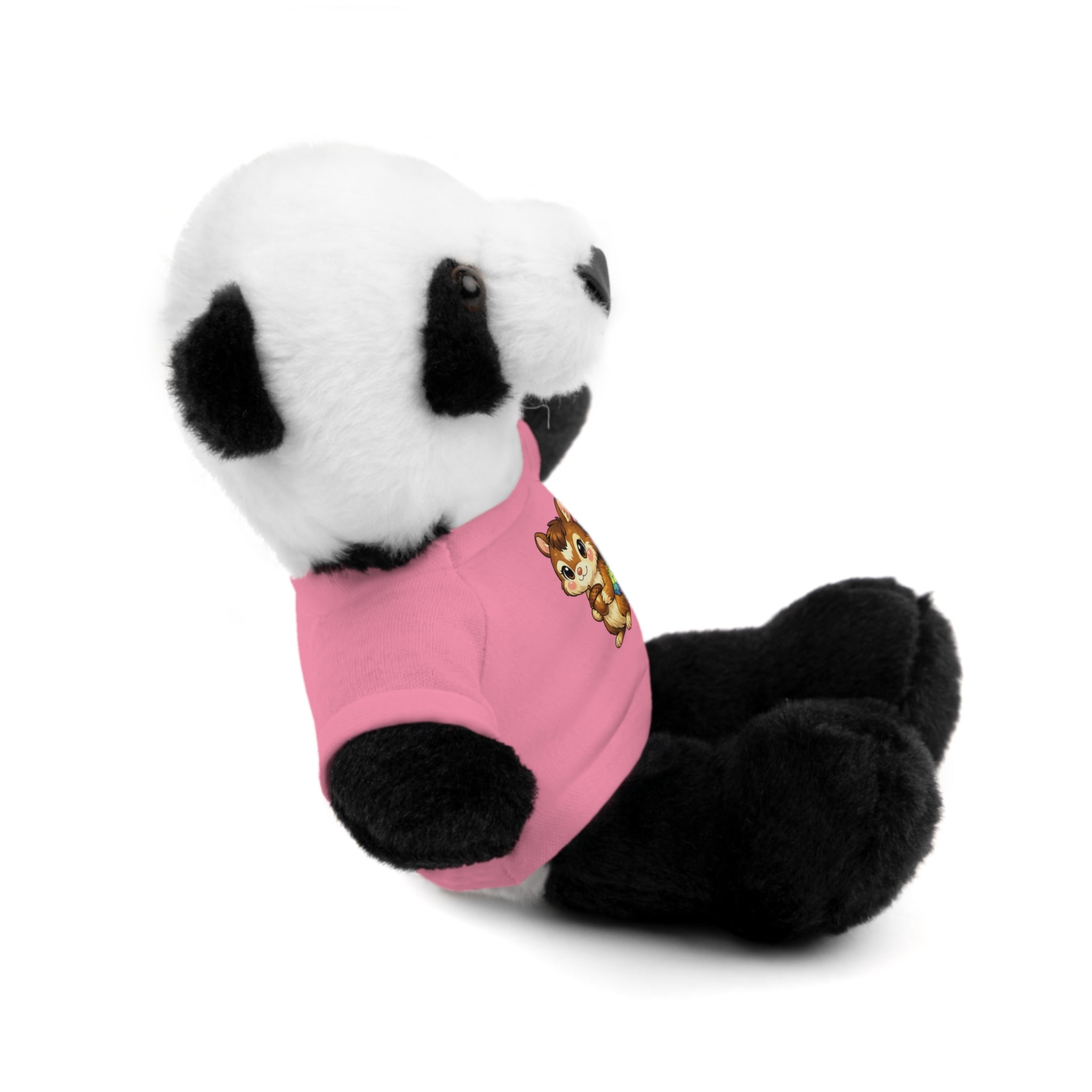 Cute Squirrel Plush Teddy with Graphic Tee — Adorable Stuffed Animal Gift