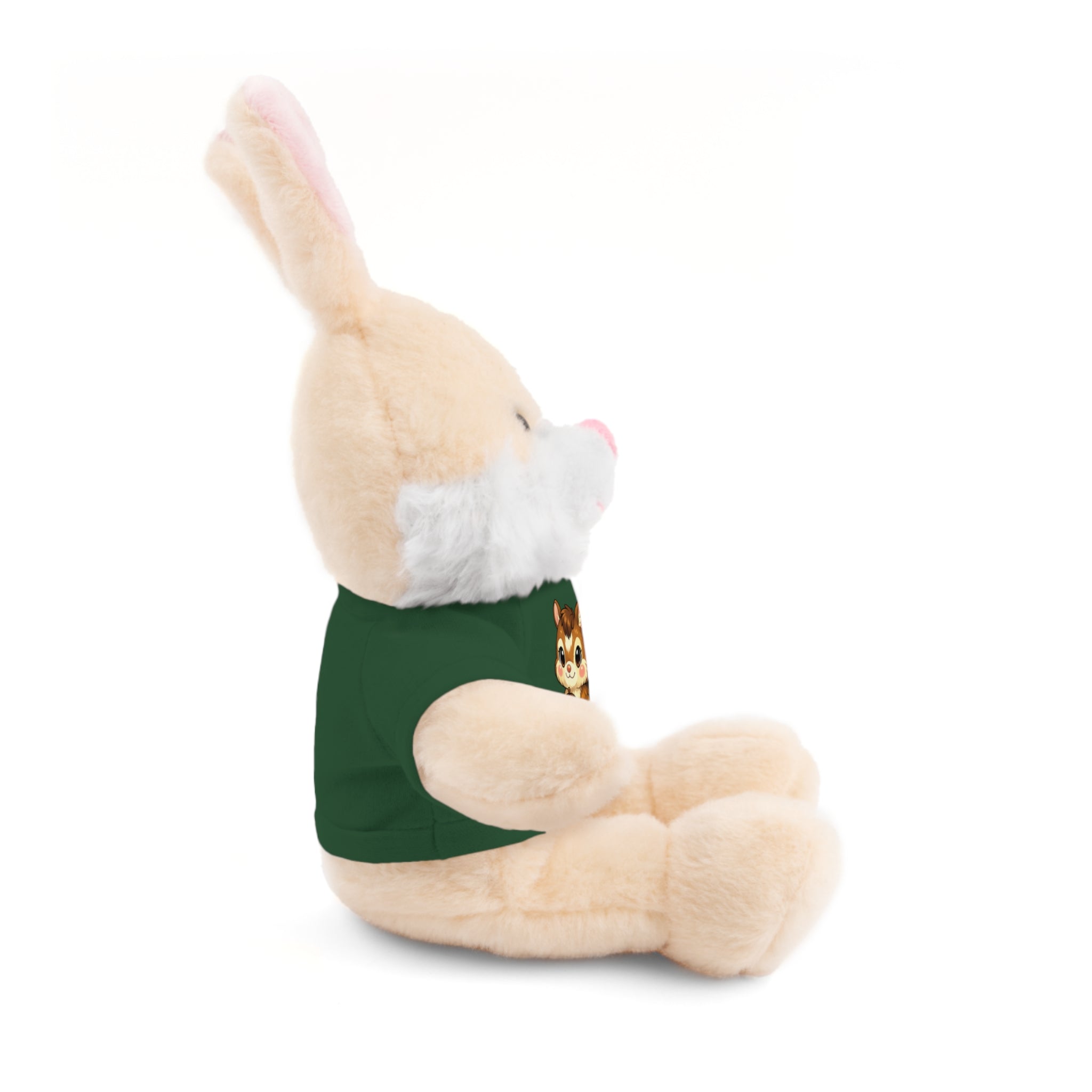 Cute Squirrel Plush Teddy with Graphic Tee — Adorable Stuffed Animal Gift