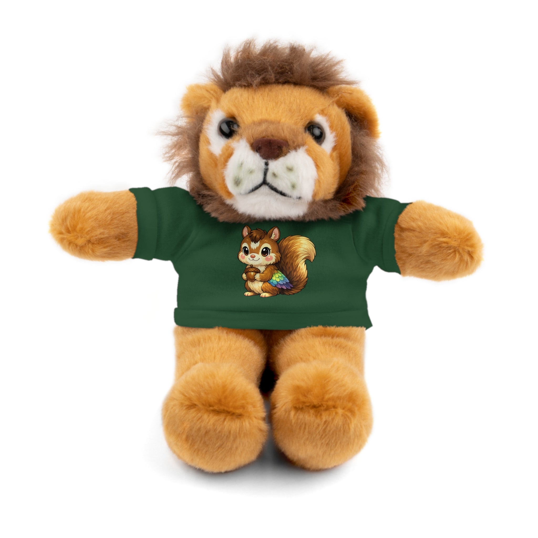 Cute Squirrel Plush Teddy with Graphic Tee — Adorable Stuffed Animal Gift