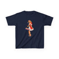 Kids Tee — Retro Patriotic Pin-Up Girl Dress (Fourth of July)