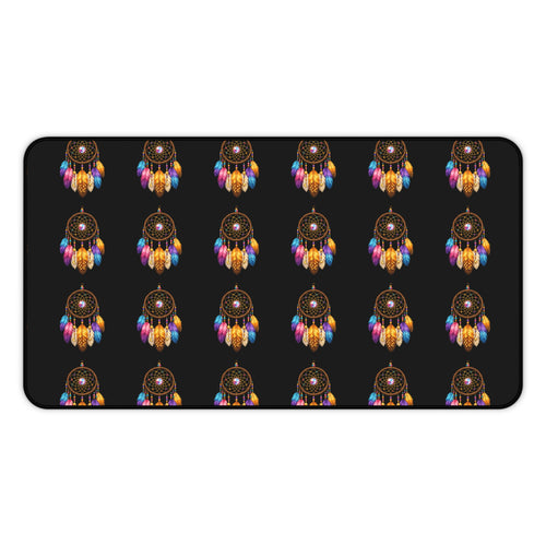 Dreamcatcher Pattern Desk Mat — Boho Feather Mouse Pad for Home Office