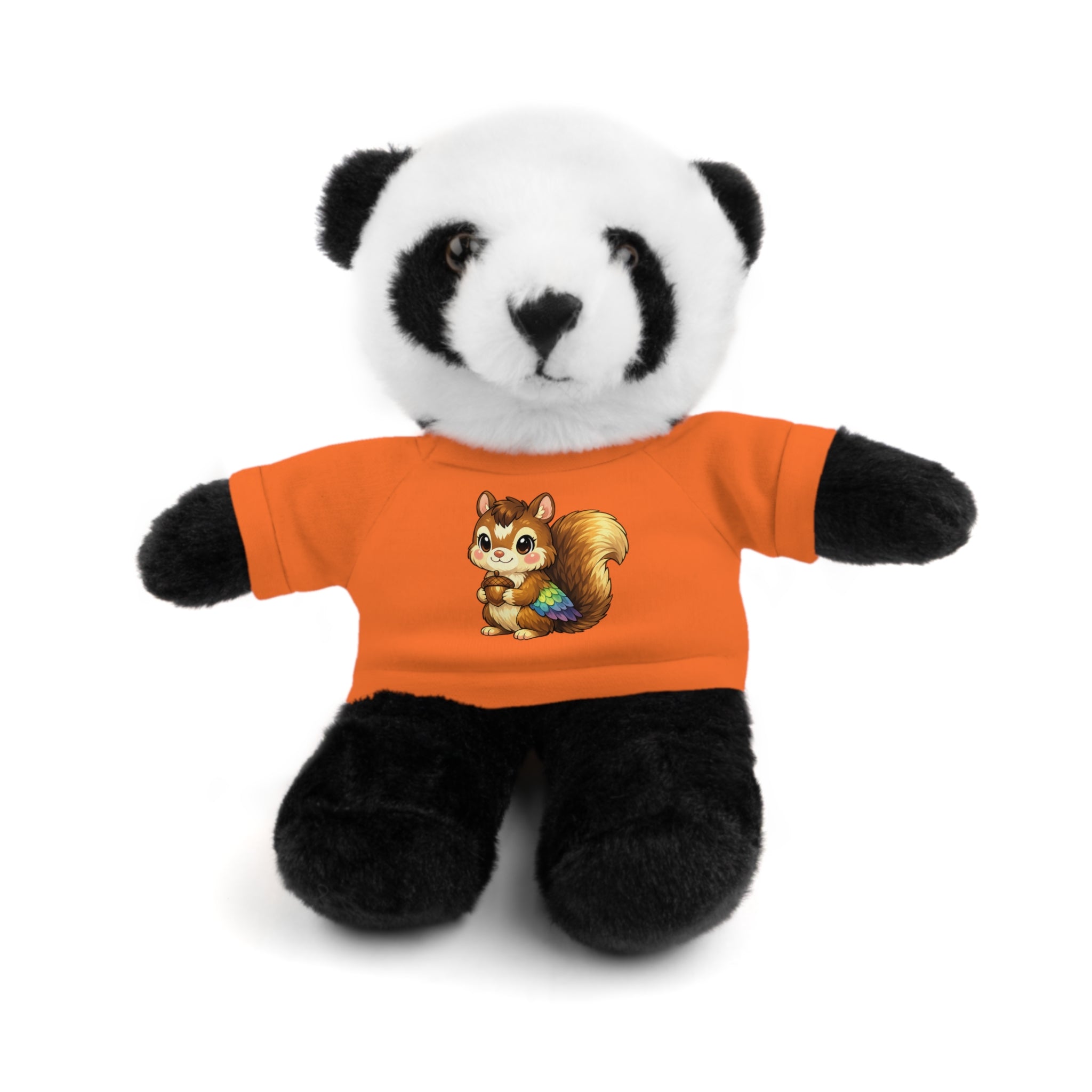 Cute Squirrel Plush Teddy with Graphic Tee — Adorable Stuffed Animal Gift