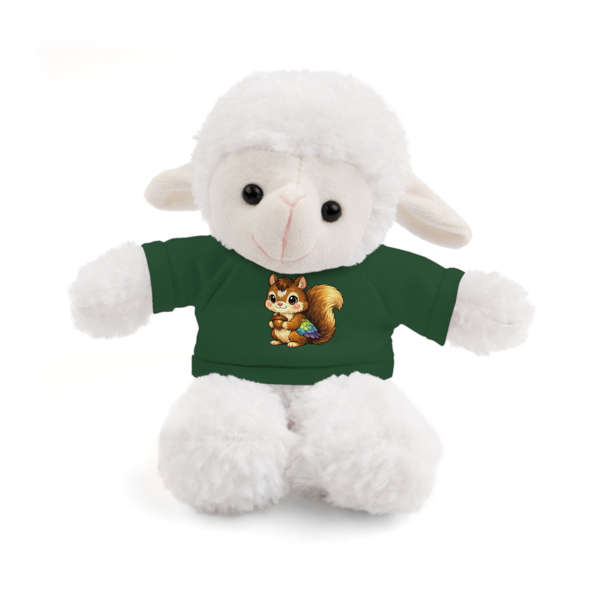 Cute Squirrel Plush Teddy with Graphic Tee — Adorable Stuffed Animal Gift