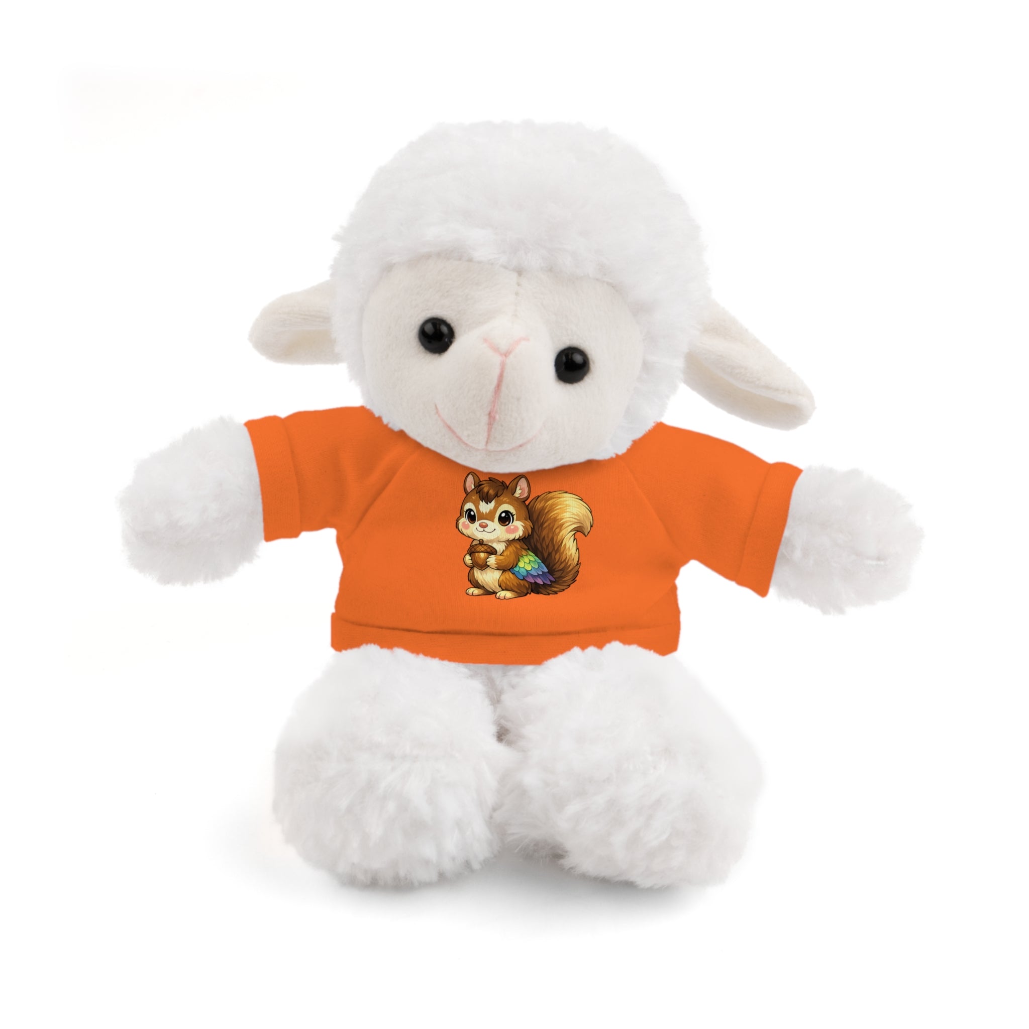 Cute Squirrel Plush Teddy with Graphic Tee — Adorable Stuffed Animal Gift
